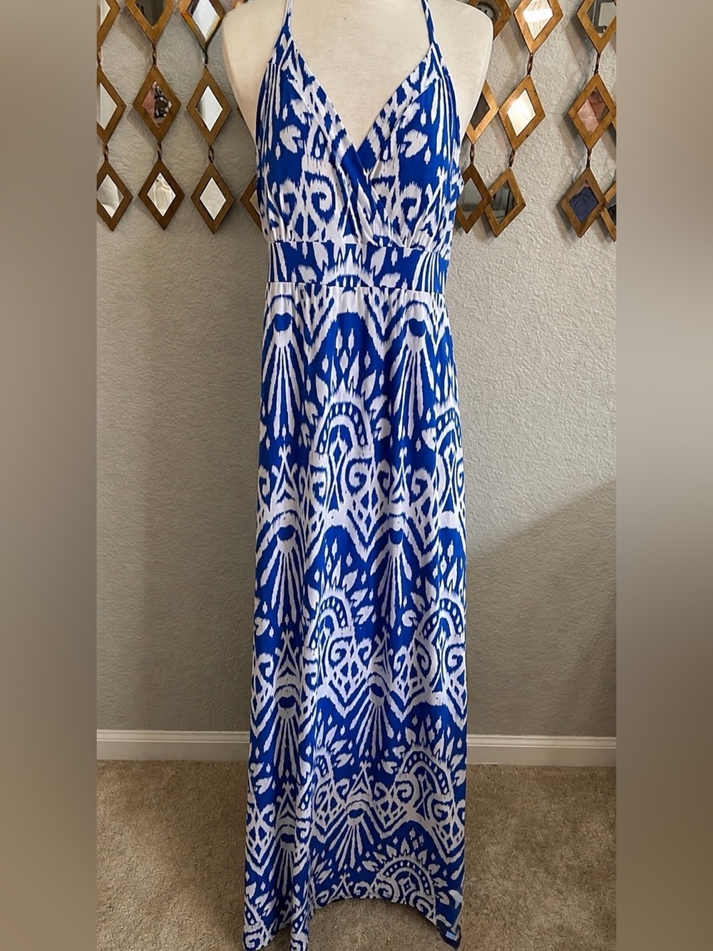 INC Ikat Halter Maxi Dress